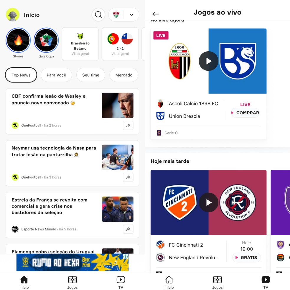  Reprodução/ OneFootball