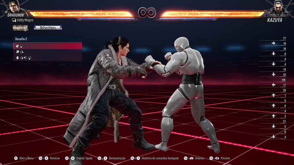 Tekken 8: desafios de combo testam detreza do jogador — Foto: Reprodução/Paulo Junior