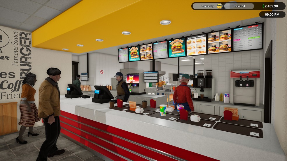 Gerencie sua própria lanchonete de fast food em Fast Food Simulator — Foto: Reprodução/Steam