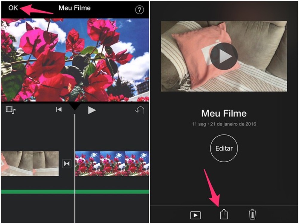 iMovie no iPhone como usar o app de edição de vídeos no celular