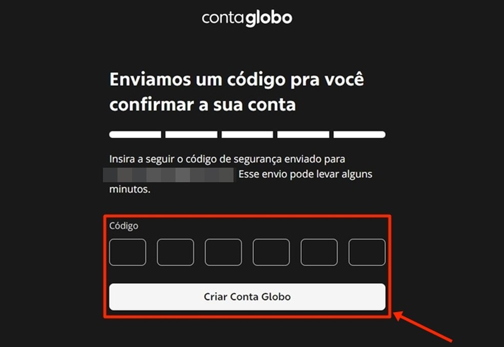 Telespectador informa o código recebido para poder visualizar a transmissão do Brasileirão 2024 ao vivo e online — Foto: Reprodução/Gabriela Andrade
