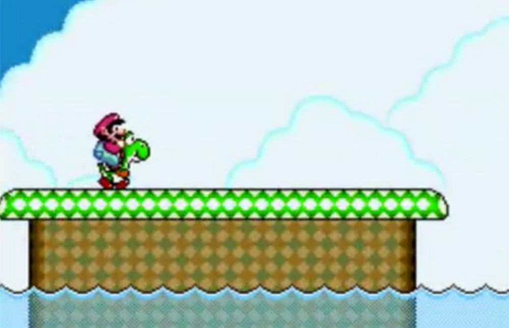 Curiosidade na versão japonesa de Super Mario World