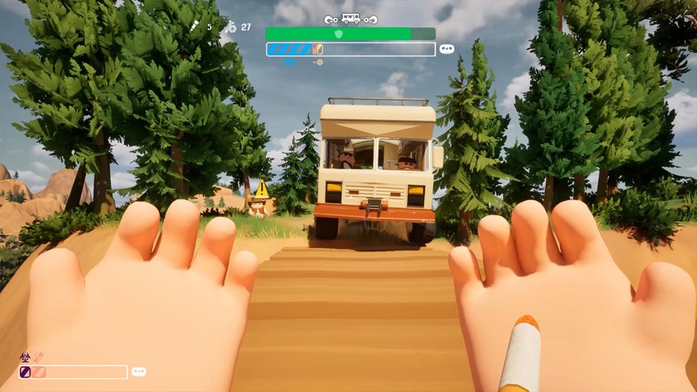 RV There Yet? é um divertido jogo multiplayer no qual amigos tentam guiar um veículo por terreno acidentado — Foto: Reprodução/Steam