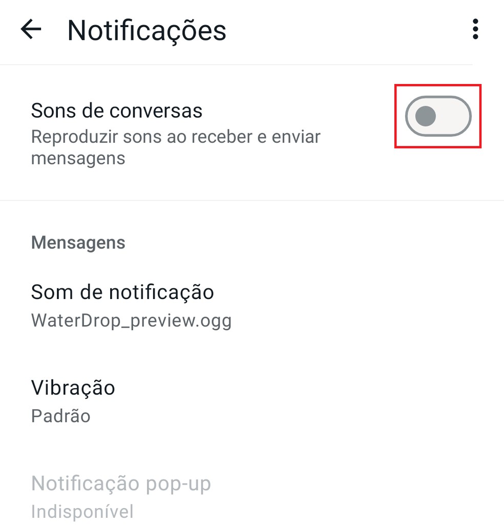 Tirando som de notificação do WhatsApp no Android — Foto: Reprodução/Bruno Guerra
