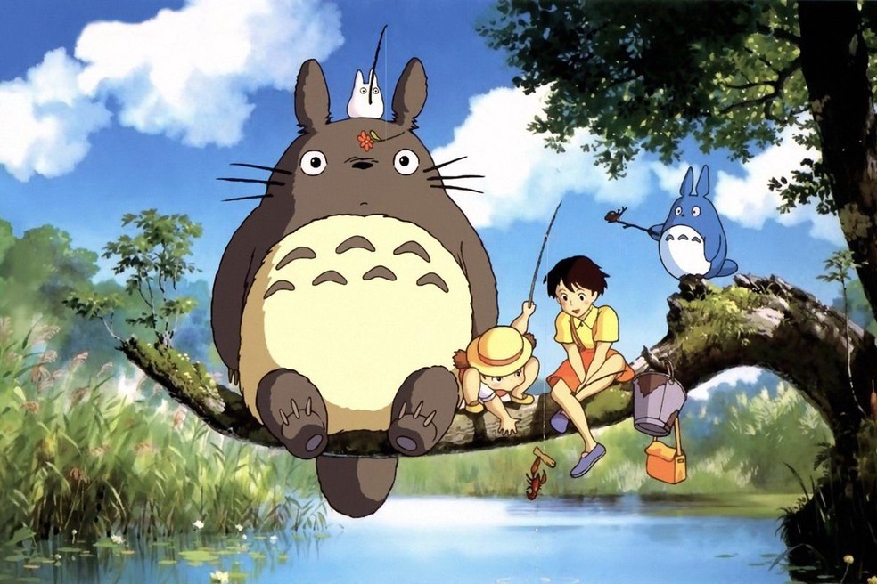 Estúdio Ghibli: em Meu Amigo Totoro, duas irmãs vivem aventuras com os espíritos da floresta — Foto: Reprodução/IMDb