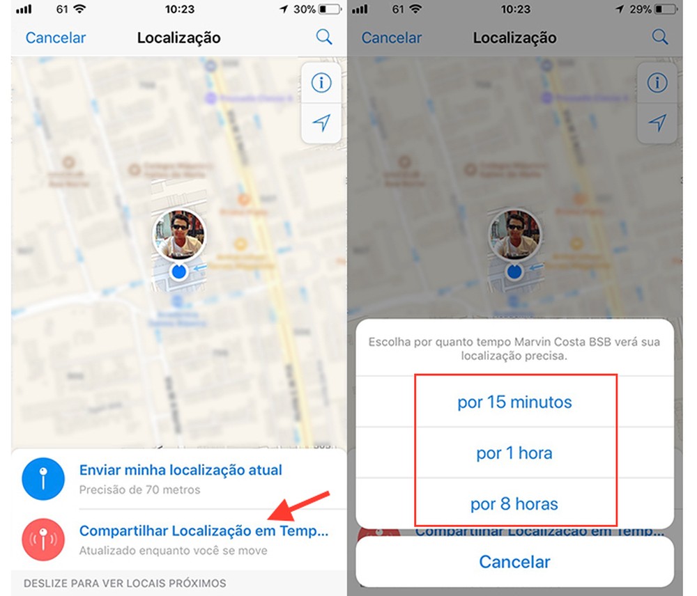 Como compartilhar a localização em tempo real no Telegram