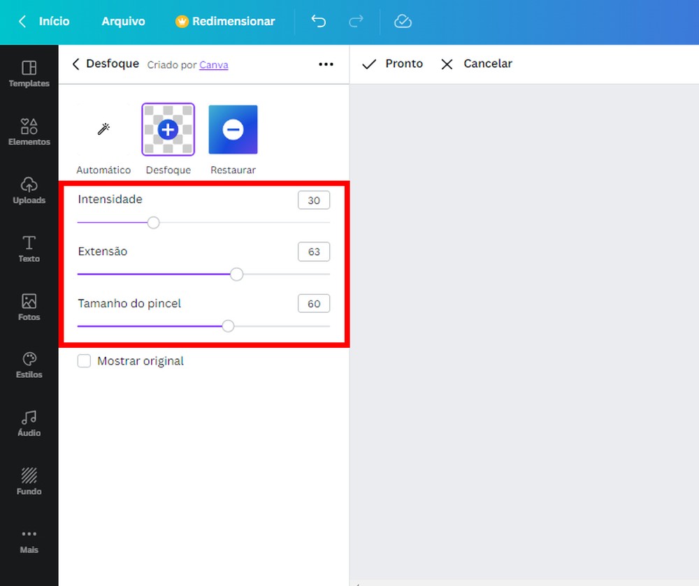 Como desfocar imagem no Canva? Editor permite borrar foto online