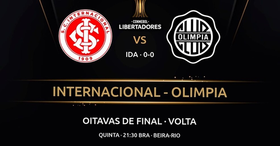 Internacional x Olimpia ao vivo: onde assistir ao jogo da Libertadores