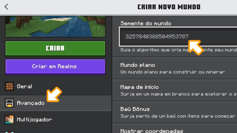 Confira como usar Seeds para criar seu novo mundo em Minecraft — Foto: Reprodução/Rafael Monteiro