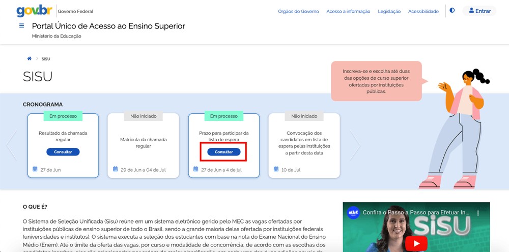 Resultado Sisu 2023.2: como se inscrever na lista de espera e ver ...