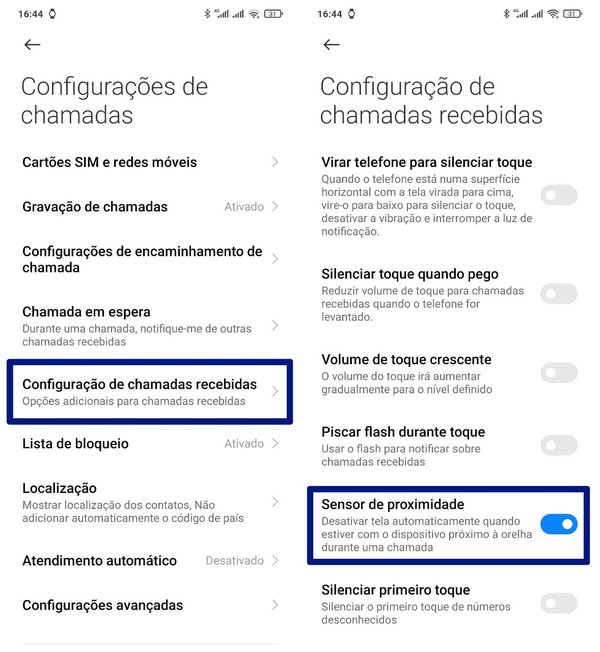 Como desativar sensor de proximidade em celular Xiaomi