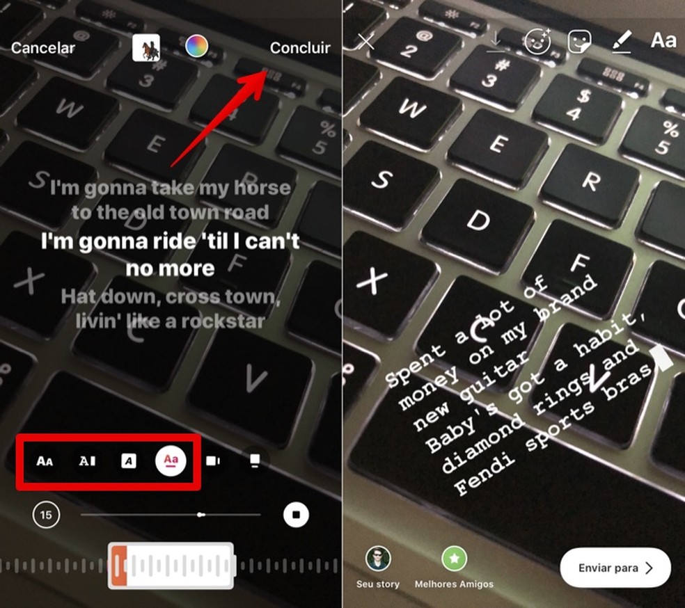 Como colocar letra de música no Instagram Stories