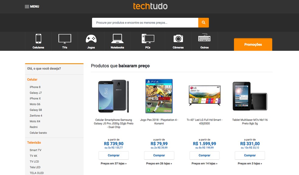 Saiba como utilizar o site para comparar preços do TecMundo - TecMundo