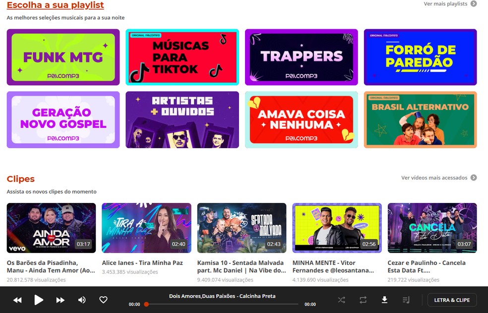  Reprodução/Palco MP3