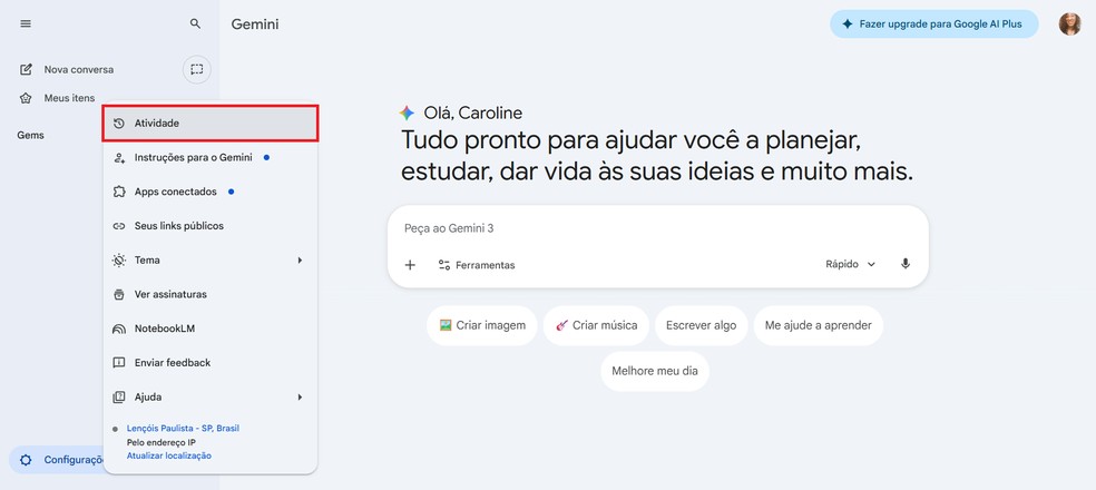  Reprodução/Caroline Silvestre