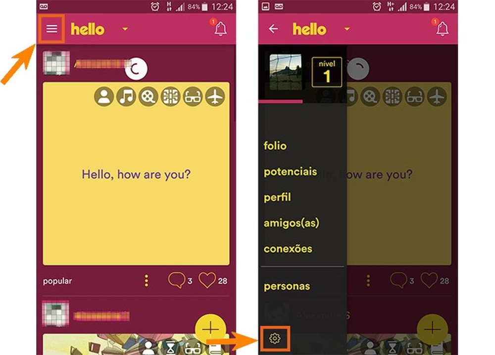 Como desativar notificações da Hello no celular