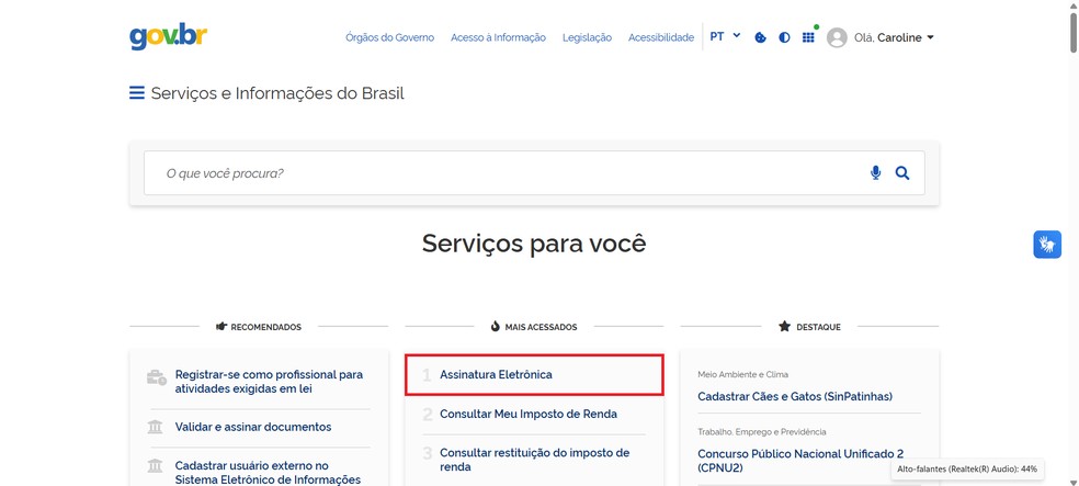  Reprodução/Caroline Silvestre