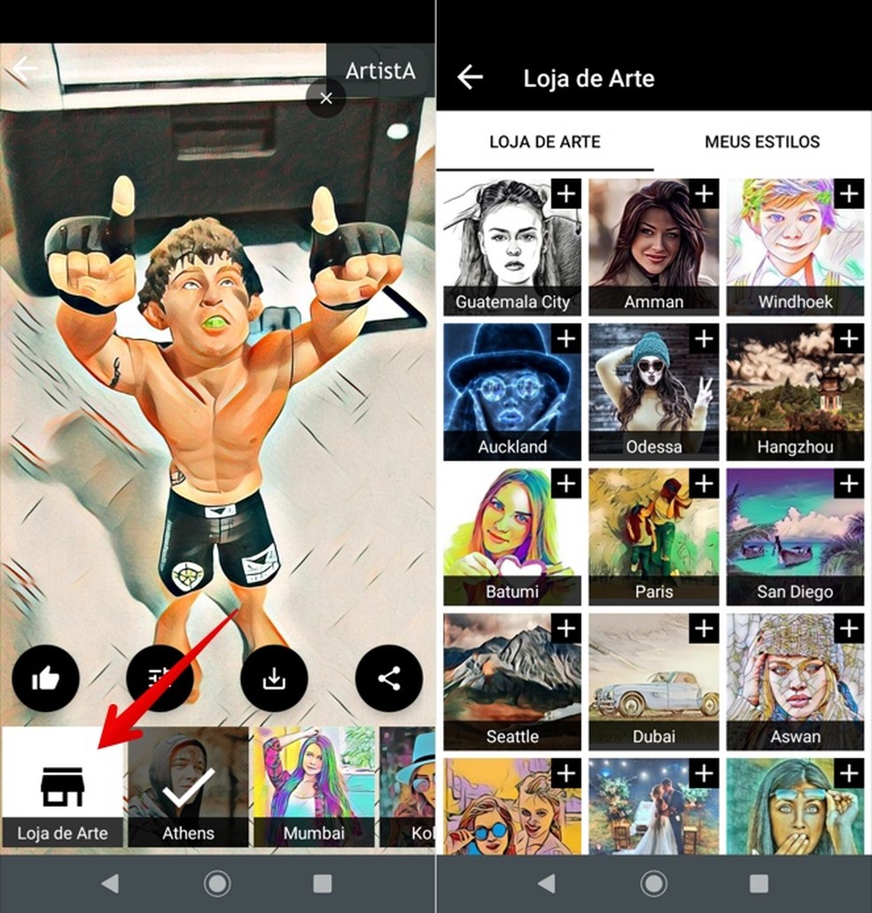 Como usar o app ArtistA para transformar sua foto em desenho no Android