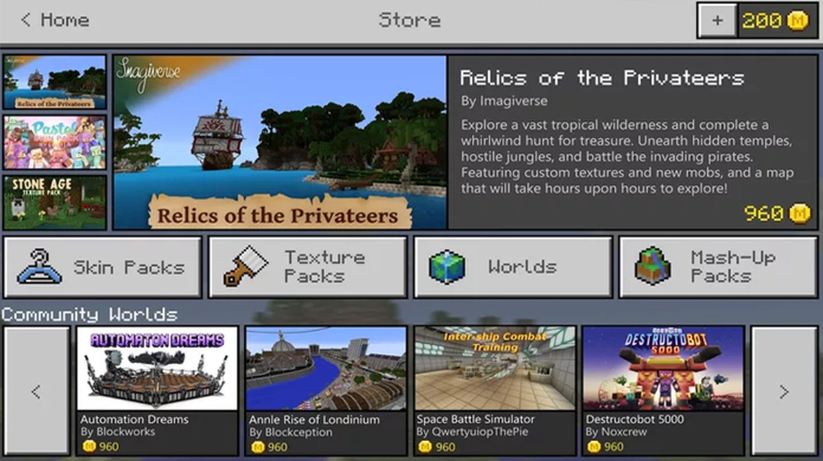 Minecraft ganhará loja para usuários venderem as próprias criações