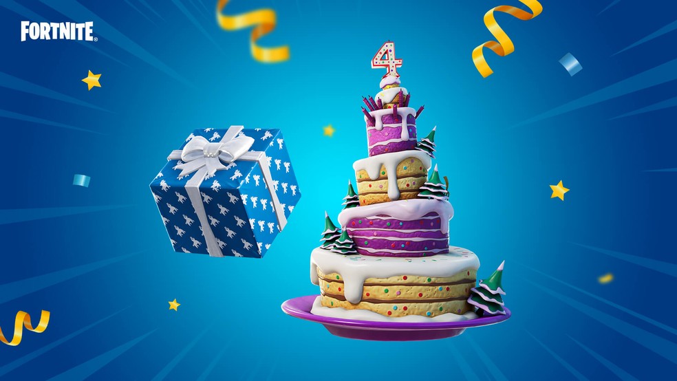 Aniversário do Fortnite: jogo celebra 4 anos com bolo e itens