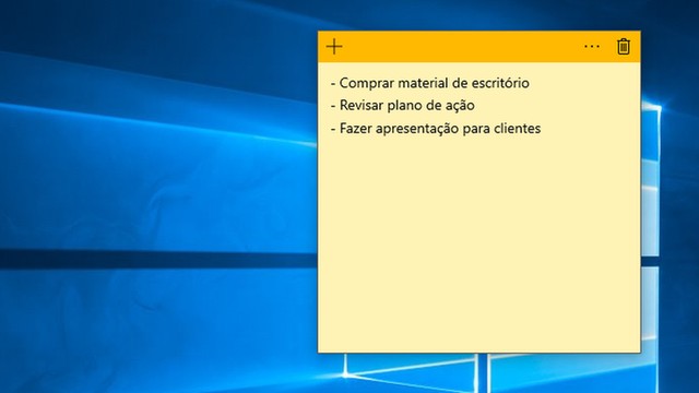 Como usar o aplicativo Notas Autoadesivas no Windows 10