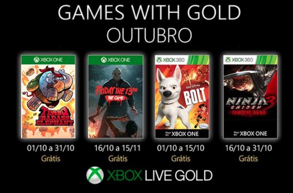 Games with Gold não dará mais jogos de Xbox 360 a partir de outubro -  Critical Hits