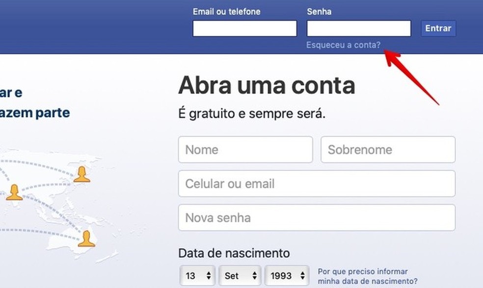 Como recuperar uma conta do Facebook sem o e-mail de cadastro