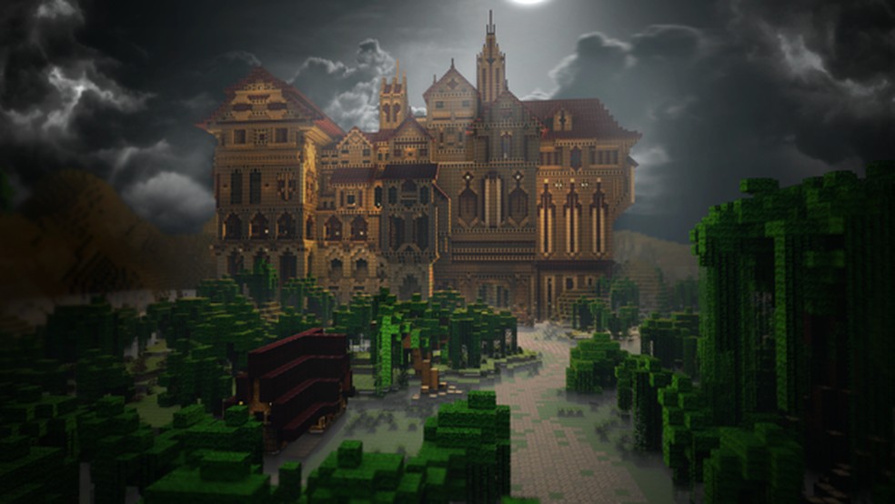 O mapa de aventura em Minecraft conta com monstros customizados — Foto: Reprodução/TechTudo
