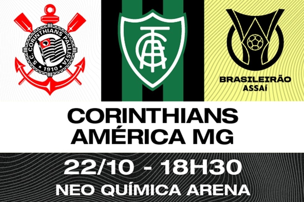 Corinthians x América-MG ao vivo: onde assistir ao jogo do