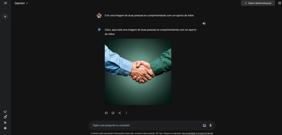 A imagem do Gemini ficou mais realista e sem distorções — Foto: Reprodução/Gemini