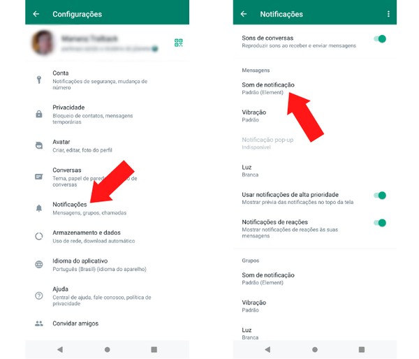 Como mudar o toque do WhatsApp