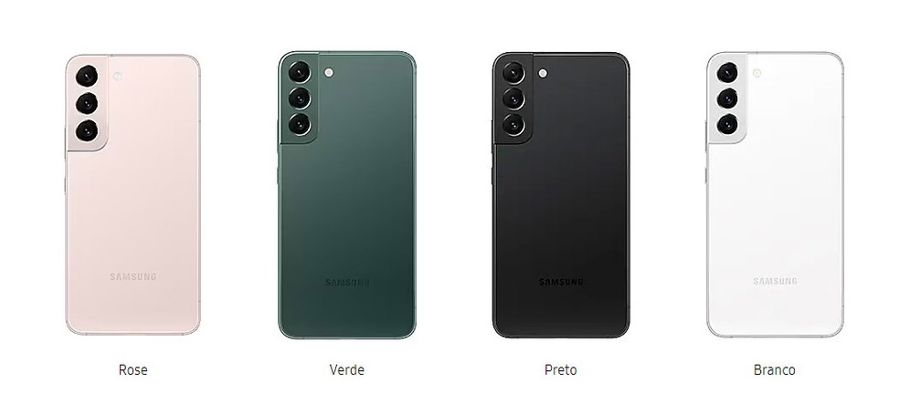 Samsung Galaxy S22 chegou ao Brasil em quatro opções de cores — Foto: Reprodução/Samsung