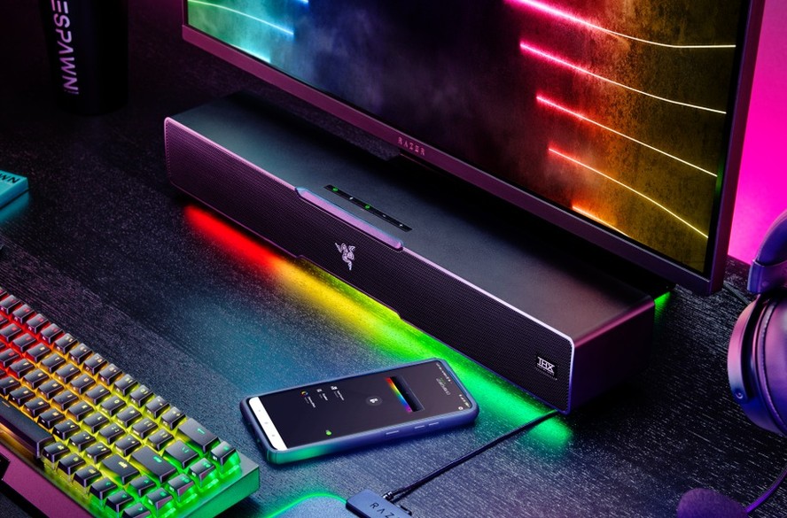 Razer anuncia soundbar gamer RGB com som 7.1; veja preço no Brasil