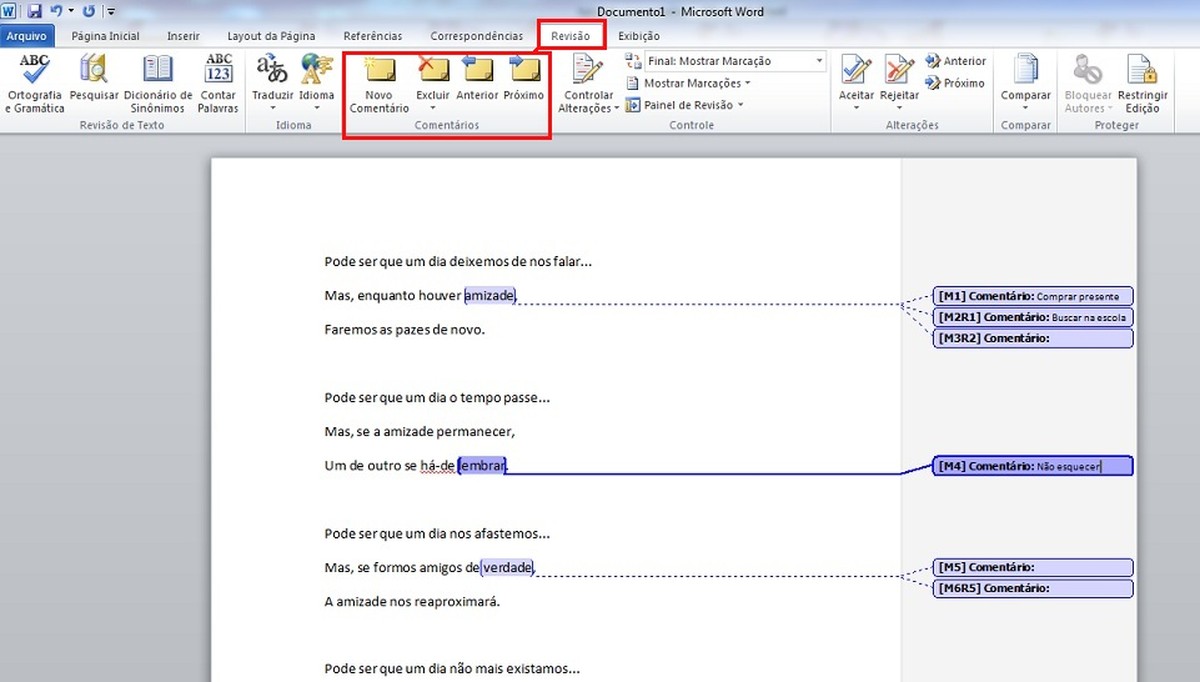 Como Excluir Comentario Do Word