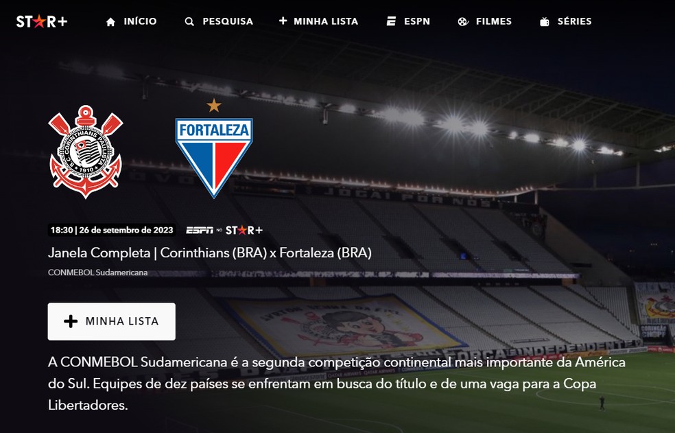 Onde assistir Corinthians x Fortaleza AO VIVO pela Sul-Americana