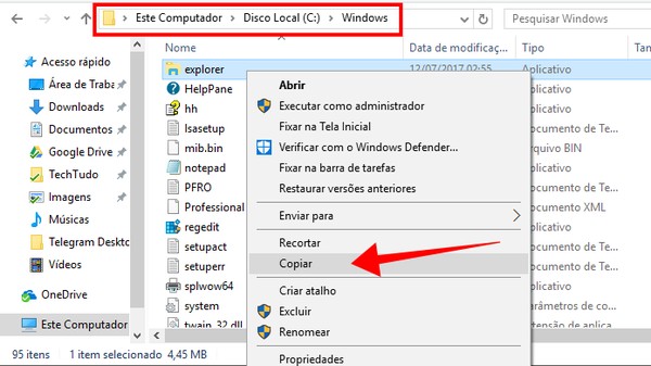 Windows Explorer fica em trabalhando nisso e não carrega