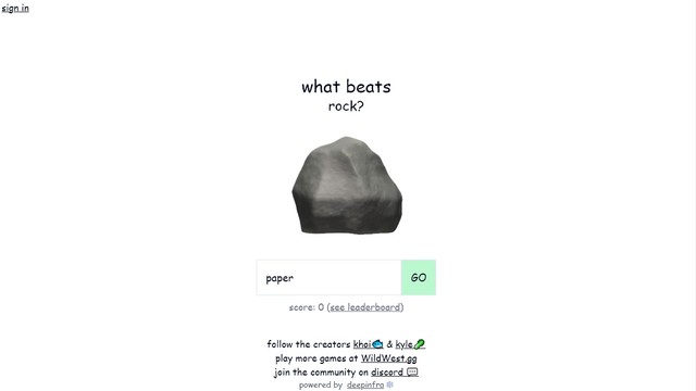 What Beats Rock: como jogar pedra, papel ou tesoura infinito online