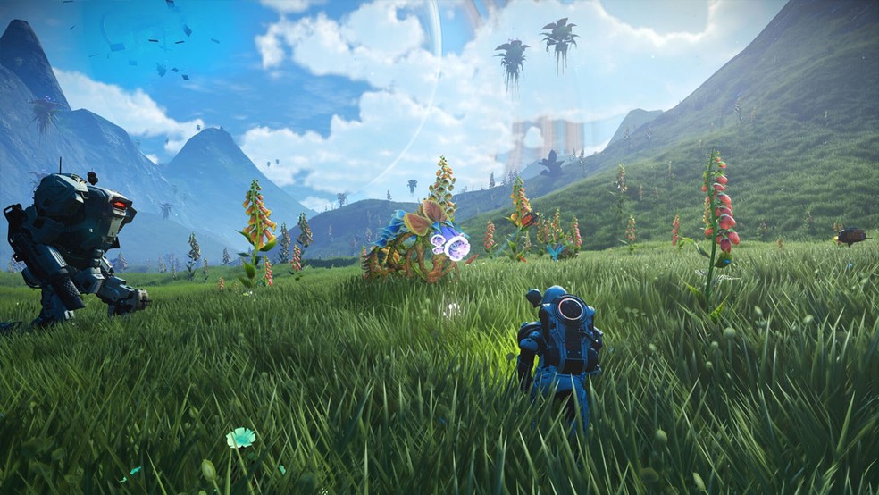 No Man's Sky se tornou um belíssimo jogo de exploração espacial com planetas interessantes e cheios de missões para realizar — Foto: Reprodução/Steam