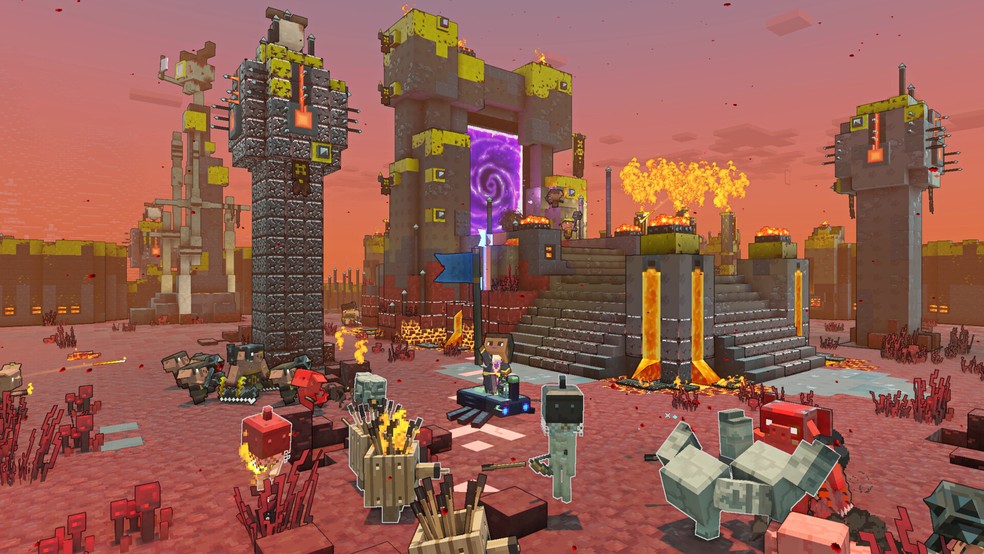 Jogando o Minigame de Voo no Minecraft Online com Xbox 360