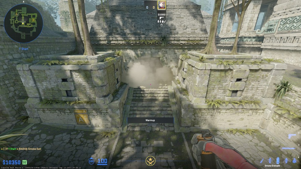 Smoke sendo usada na Ancient em CS2 — Foto: Reprodução/Steam Community