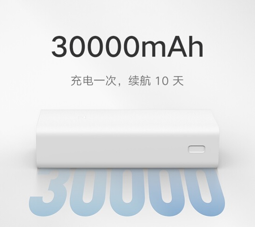 Power bank mais potente da Xiaomi é anunciado com 30.000 mAh