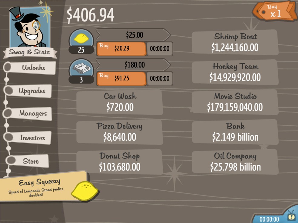 AdVenture Capitalist é um "simulador de investimento" disponível para Android, iOS e PC — Foto: Divulgação