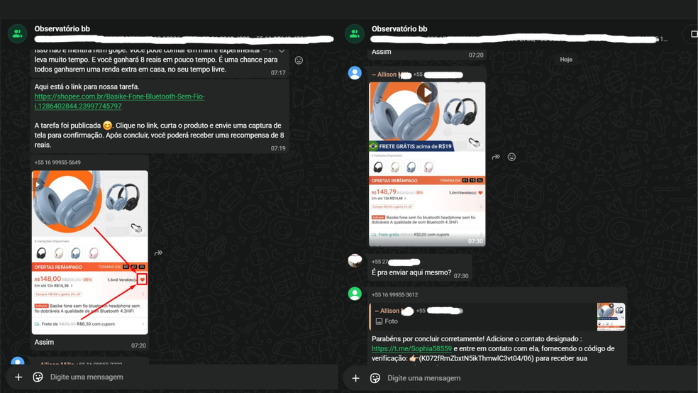  Reprodução/WhatsApp