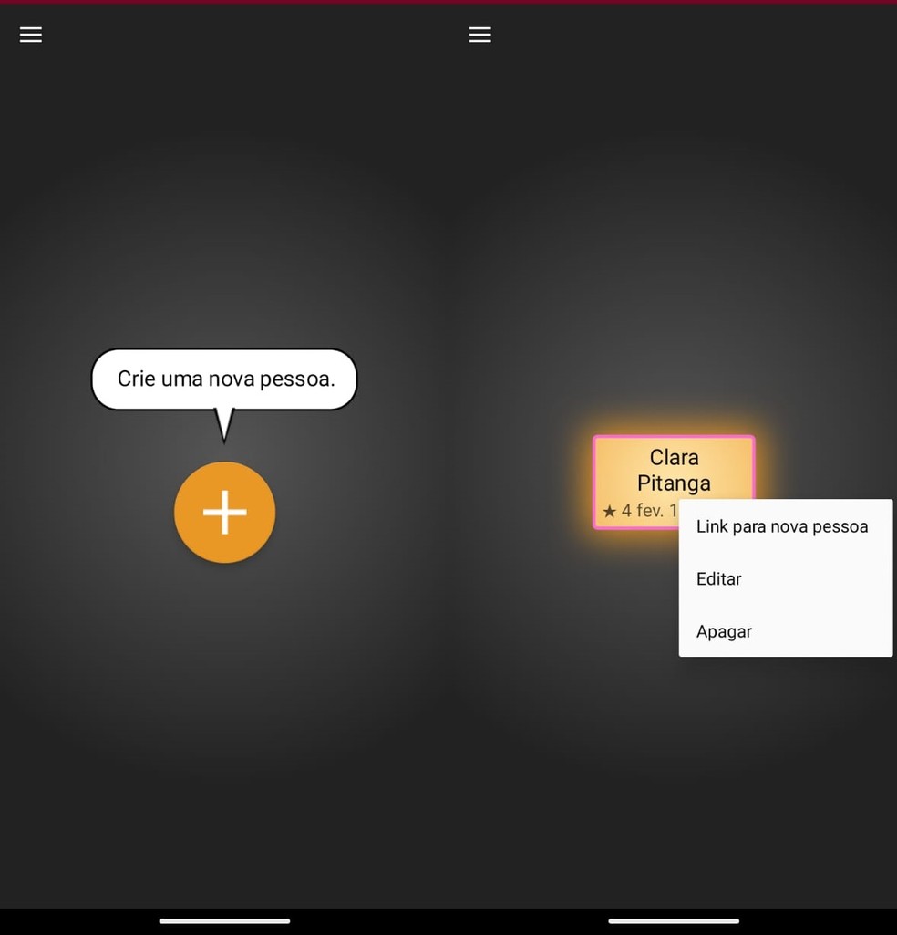Family Gem é um app de árvore genealógica bem simples de usar que está disponível para Android — Foto: Reprodução/Clara Fabro