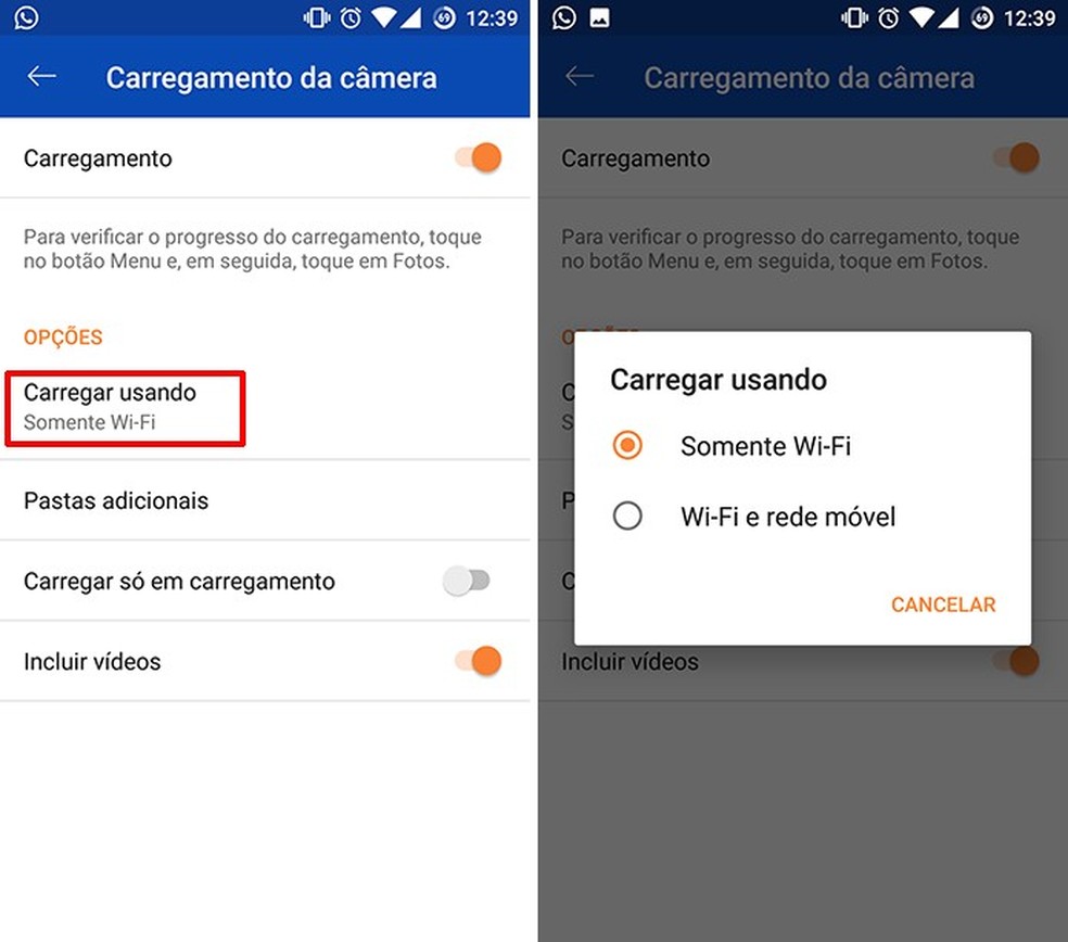 Como configurar o backup de fotos do OneDrive para Android