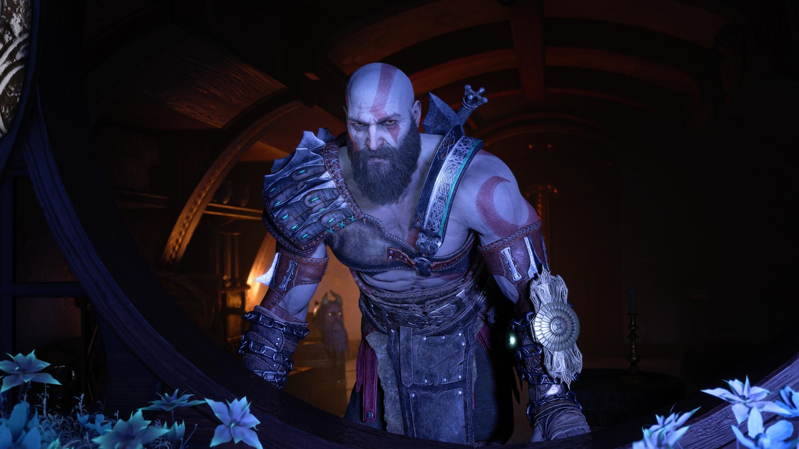 Em Ragnarok, Kratos deve decidir se assumirá o seu lugar no fim do mundo nórdico — Foto: Reprodução/Luiza M. Martins