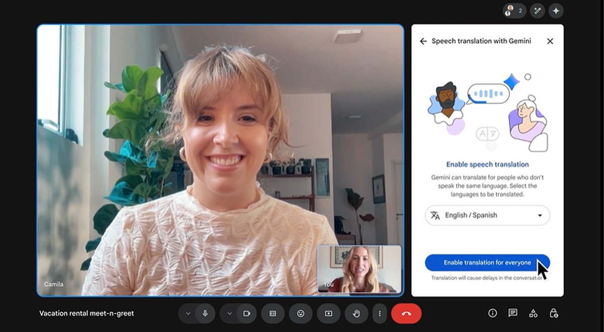 Google Meet fará tradução de áudio em inglês e espanhol com IA; saiba mais