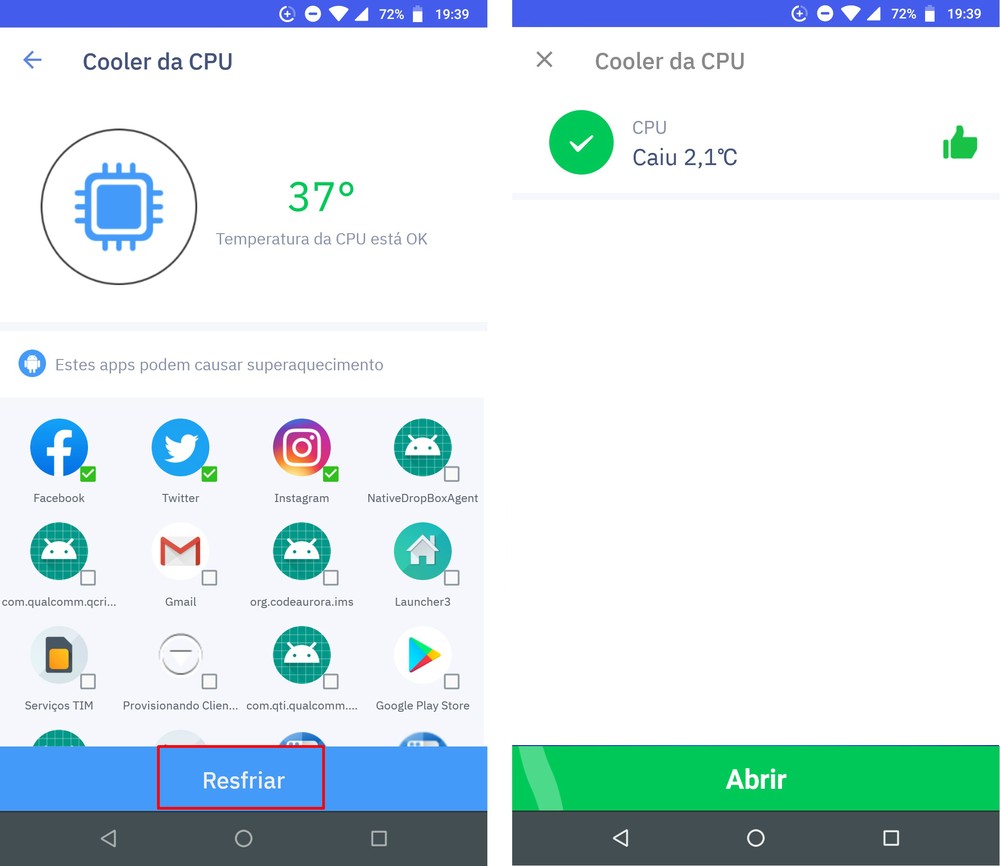 Como usar o app Resfriador De Celular em celulares que esquentam com uso