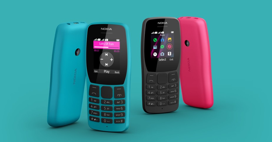 Celular Nokia 110 Dual Sim Preto, Rádio Fm, Leitor Mp3, Fone