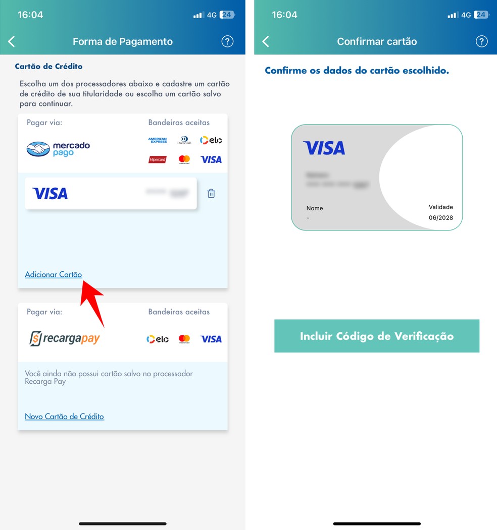 Mega da Virada 2023 permite pagamento por cartão de crédito diretamente pelo celular — Foto: Reprodução/Rodrigo Fernandes